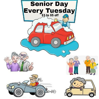 Senior Discount on Tuesdays at Bauers Car Wash in Citrus Heights, CA